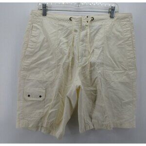 VINTAGE Structure Shorts 36 Linen Blend Cargo Baggy Loose Preppy Y2K